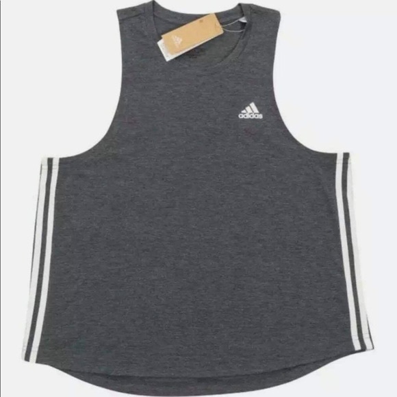 Adidas Primegreen Aeroready Three Stripe Tank NWT - Picture 2 of 7